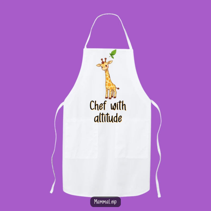 Funny Curious Giraffe Apron - Reach for Deliciousness with Style!