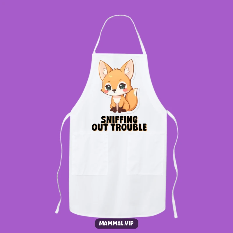 Funny Curious Fox Apron - Clever Chef Kitchen Gift