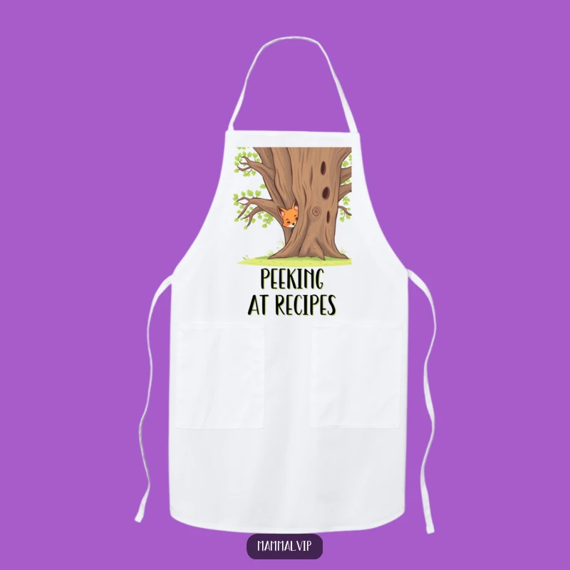 Funny Fox Kit Apron: Playful Kitchen Protection with a Curious Design