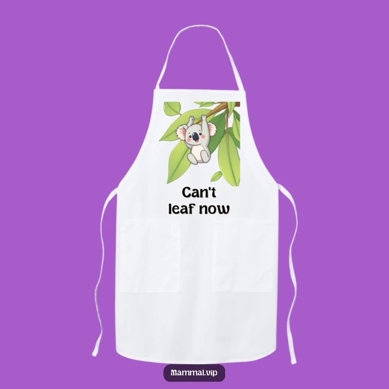 Funny Koala Eucalyptus Leaf Apron - Kitchen Fun for Animal Lovers