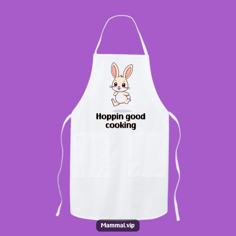 Funny Bunny Apron: Energetic Kitchen Wear for Cute Cooks