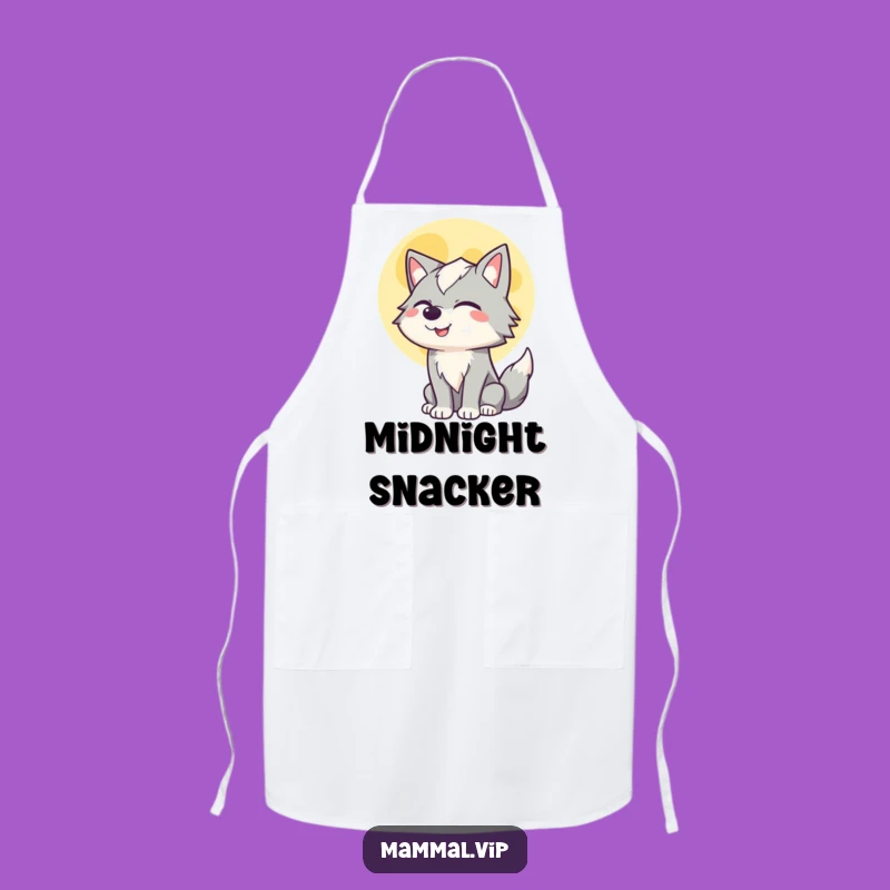 Funny Winking Wolf Apron - Howl-arious Cooking!