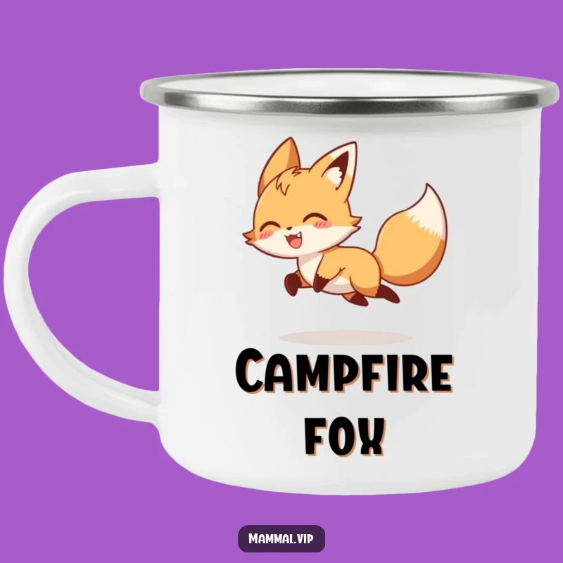 Funny Fox Tail Camping Mug: Hilarious Chasing Adventure Gift