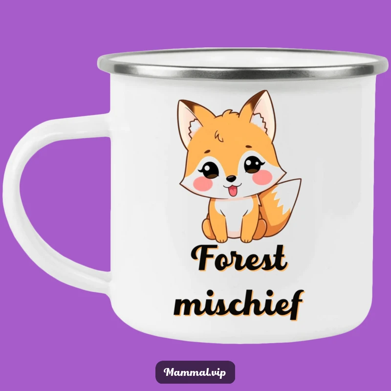 Funny Fox Tongue Camping Mug: Playful Adventures, Silly Outdoor Gift