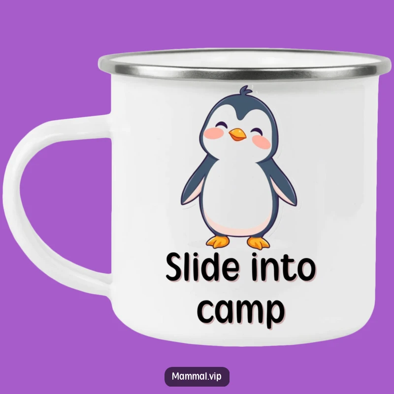 Funny Wobbly Penguin Camping Mug - Hilarious Outdoor Companion Gift