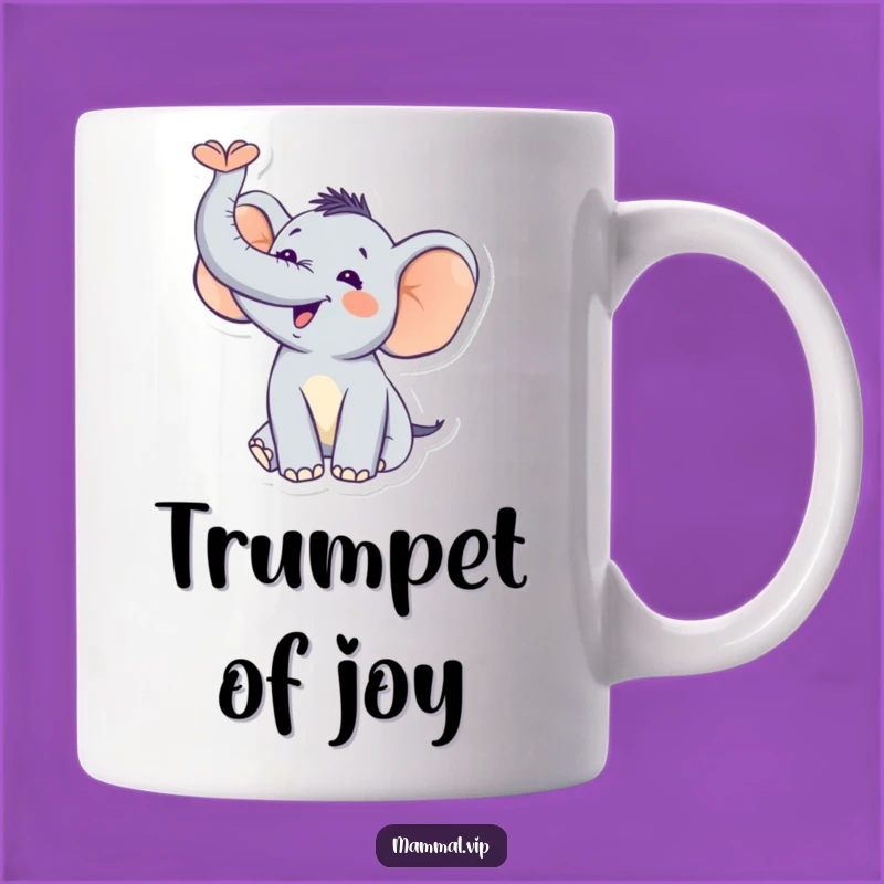 Funny Elephant Trumpet Mug: Big Joy in Every Sip! Great Gift!