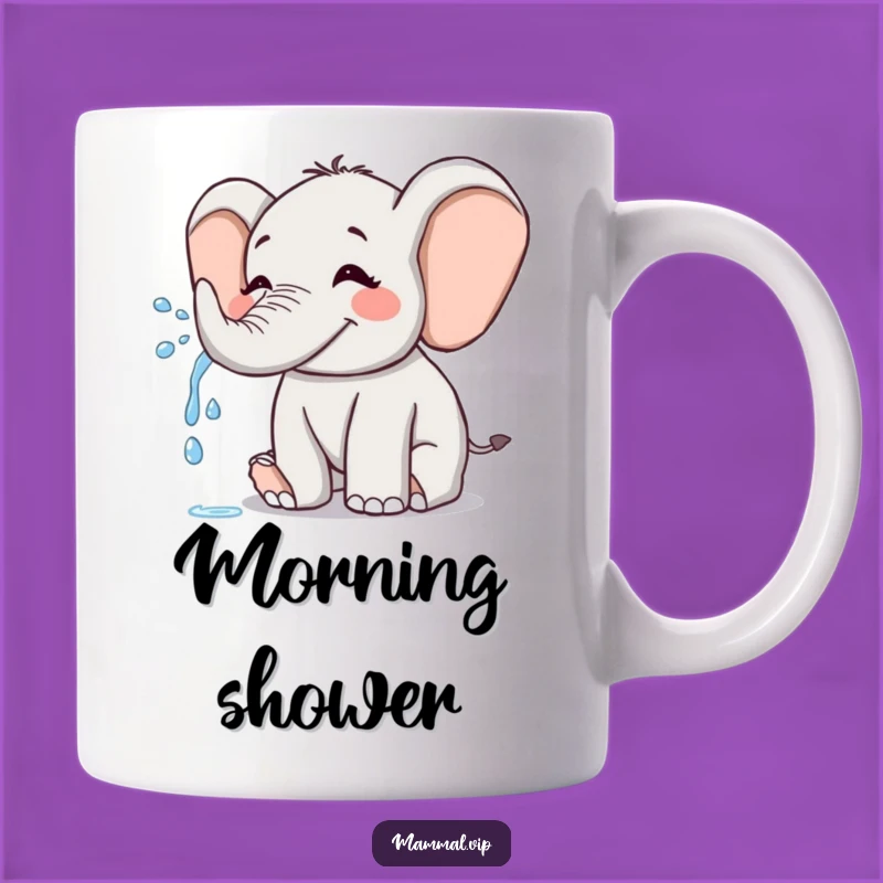 Funny Joyful Elephant Mug: Playful Spray Humor, Perfect Splashy Gift for Elephant Fans