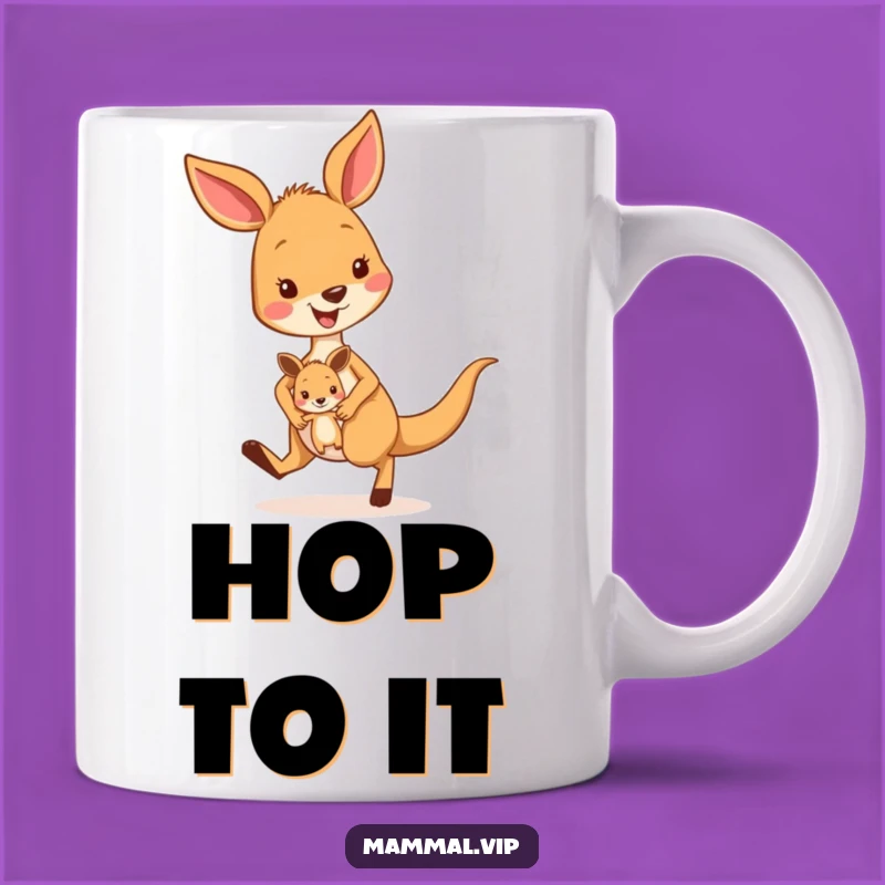 Funny Kangaroo Hopping Mug - Adorable and Hilarious Gift for Moms!