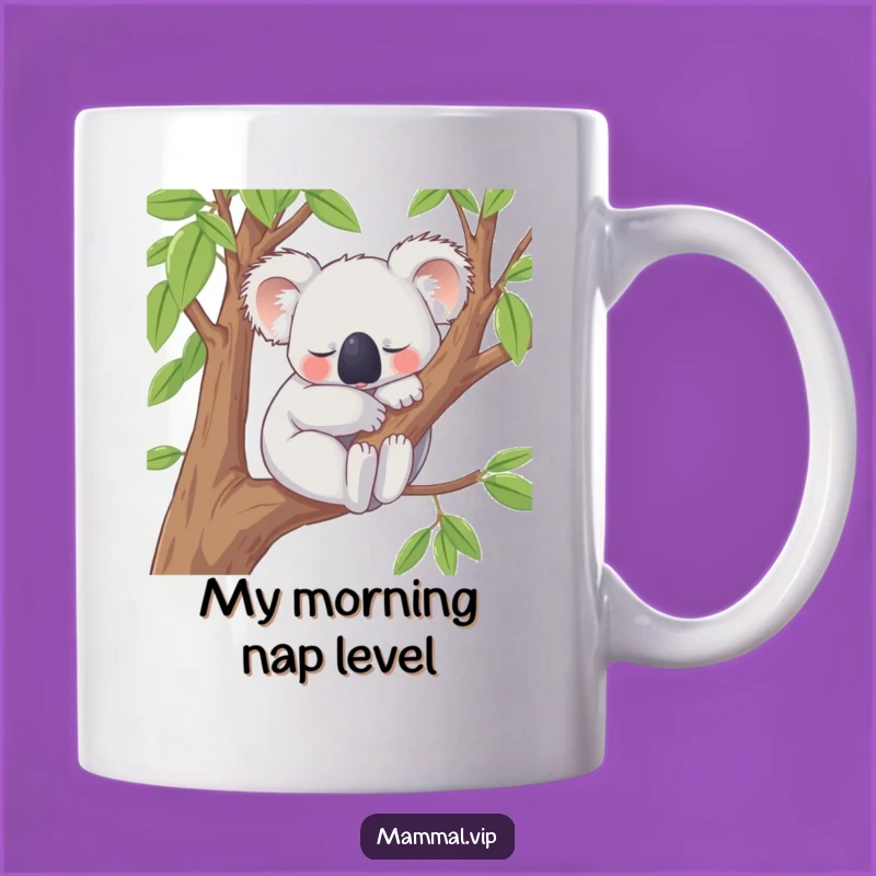 Funny Koala Mug: Content Snoozing Character Gift for Relaxed, Peaceful Mornings