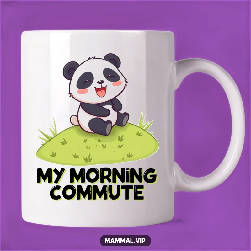 Funny Panda Rolling Down Hill Mug - Hilarious Animal Gift for Panda Lovers