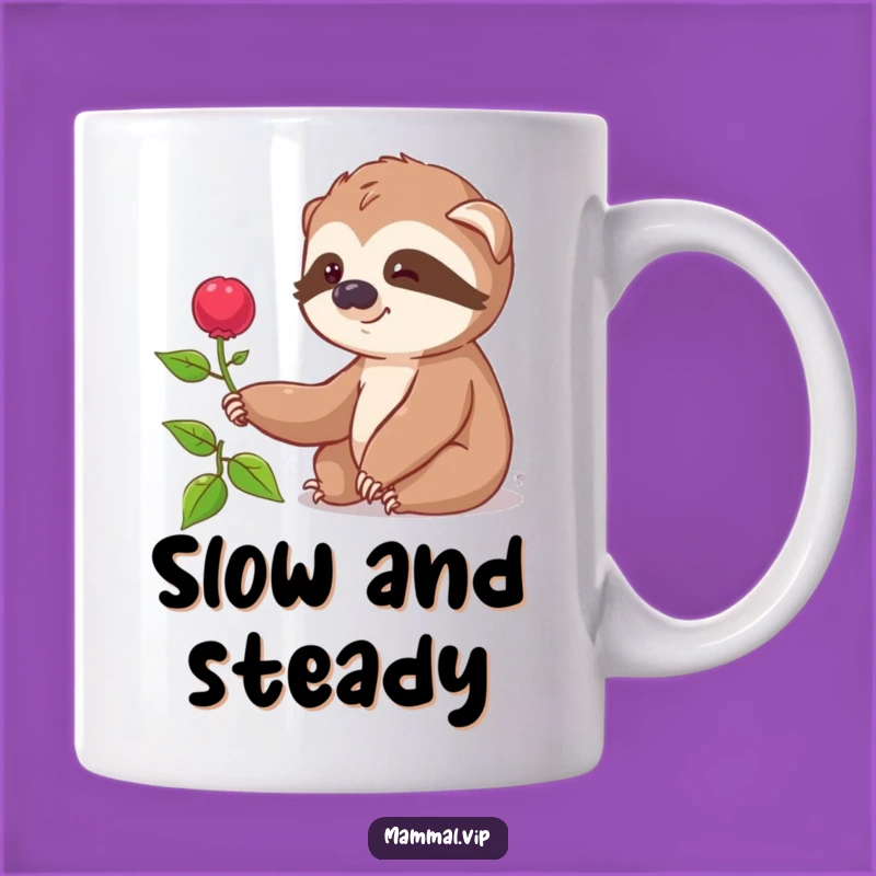 Funny Sloth Berry Reach Mug - Slow & Steady Humor Gift