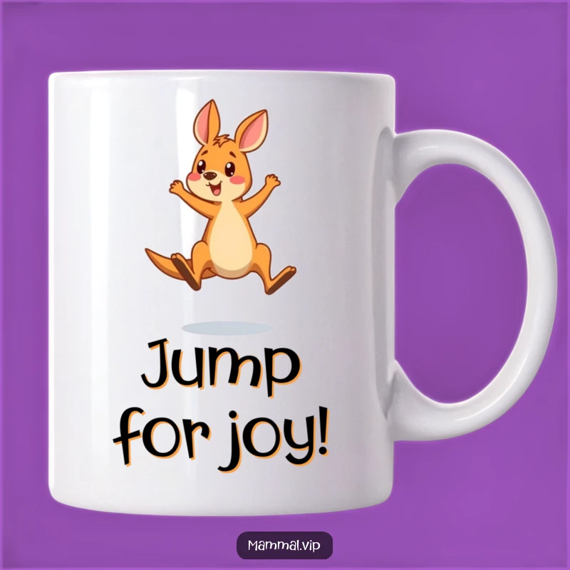 Funny Kangaroo Overshooting Jump Mug - Hilarious Animal Action Gift