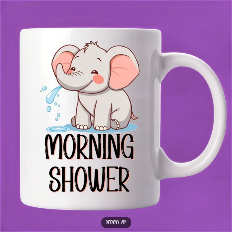 Funny Happy Elephant Sprays Water Mug - Joyful Splash Gift!
