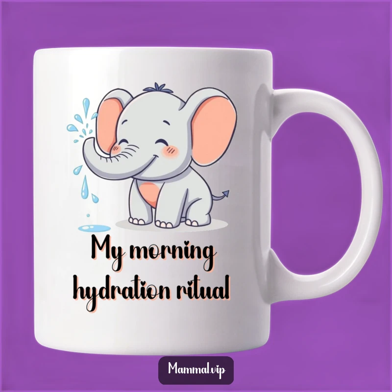 Funny Elephant Mug: Grinning Water Sprayer Character Gift for Playful Fun Lovers