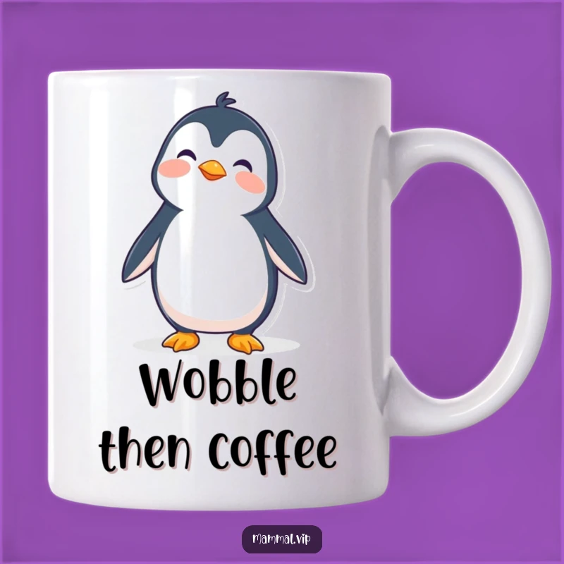 Funny Wobbly Penguin Mug - Hilarious Struggle Gift for Clumsy Friends