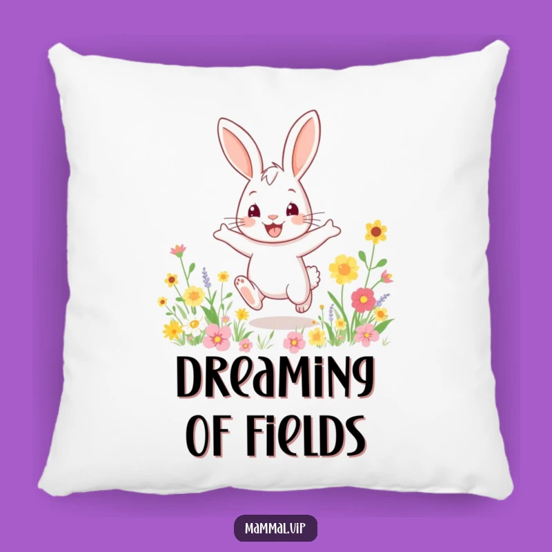 Funny Rabbit Pillow: Cozy Comfort with a Bouncy Flower Theme