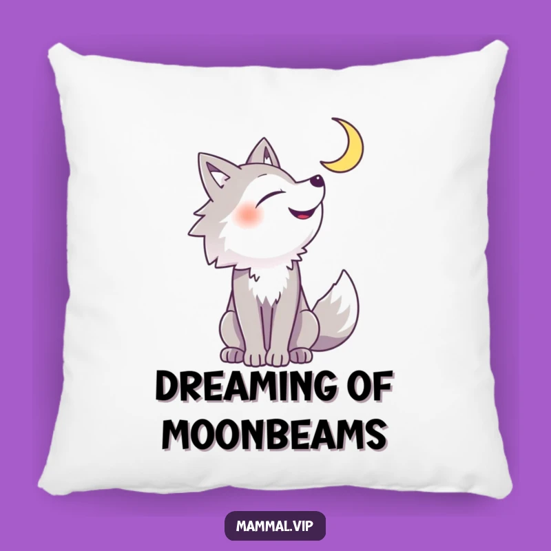 Funny Howling Wolf Pillow: Cheerful Moon Comfort, Cozy Funny Gift