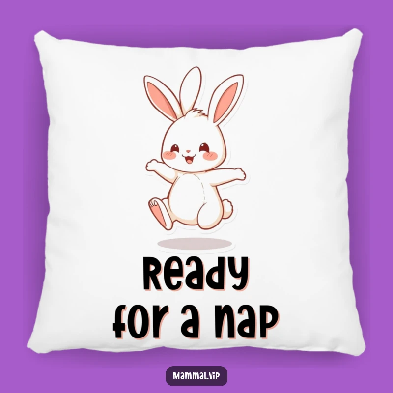 Funny Bouncing Rabbit Pillow: Cozy Cheerful Bunny Cushion, Cute Funny Gift