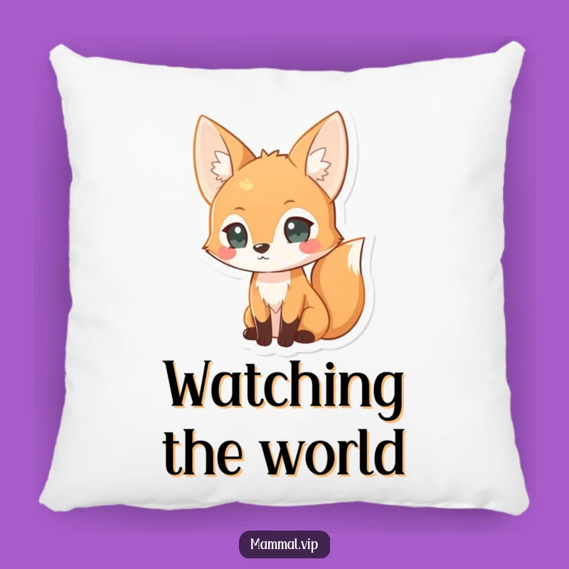 Funny Curious Fox Pillow - Comfy Clever Animal Cushion Gift
