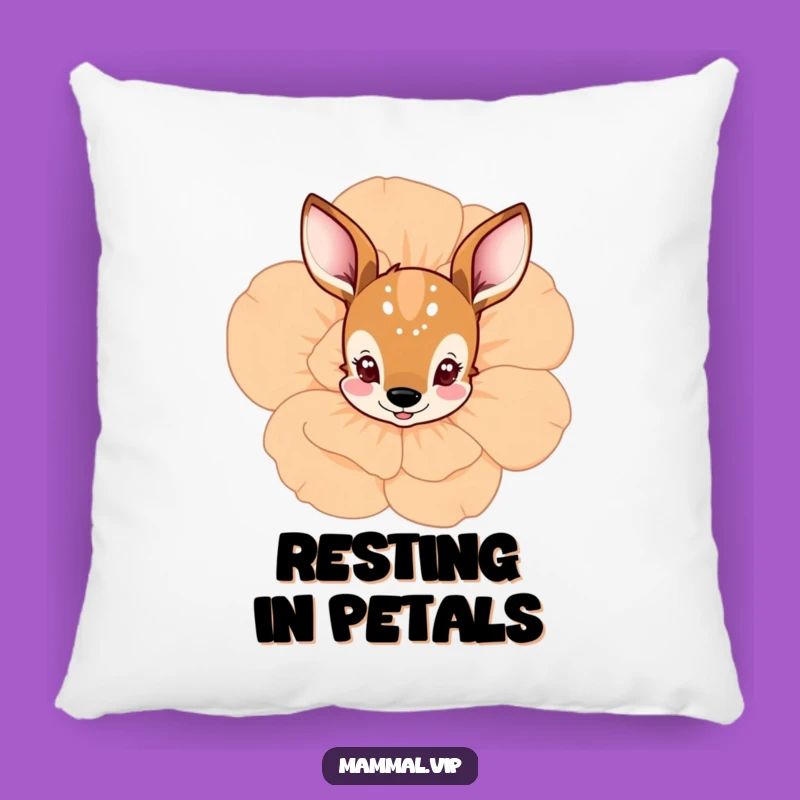 Funny Deer Flower Peek Pillow: Cozy Nature Comfort