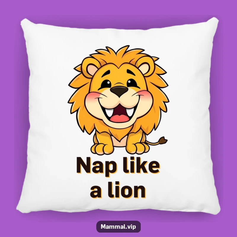 Funny Happy Lion Roaring Pillow - Cuddle Up with a Giggle!