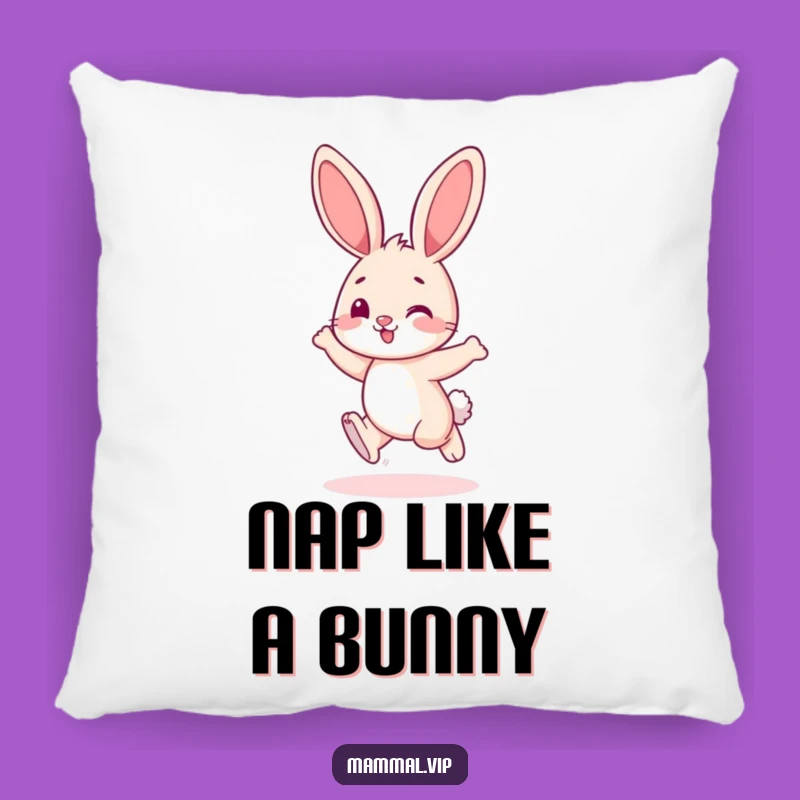 Funny Hopping Bunny Pillow: Soft & Playful Animal Character Cushion
