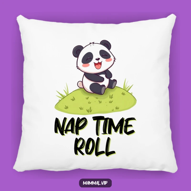 Funny Panda Pillow: Cozy Giggles Rolling Downhill!