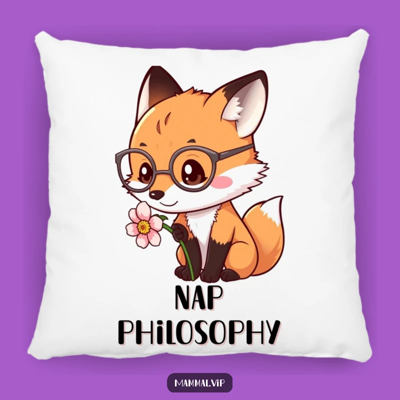 Funny Fox Spectacles Pillow - Cozy Comfort for Curious Minds Gift