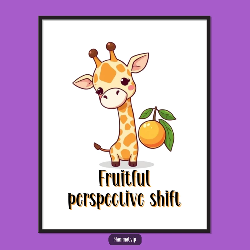 Funny Giraffe Fruit Digital Art - Instant Hilarious Reach Download