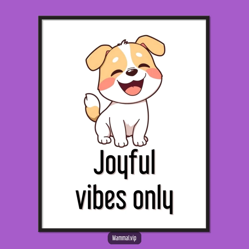Funny Joyful Dog Digital Art - Playful Barking Character Download