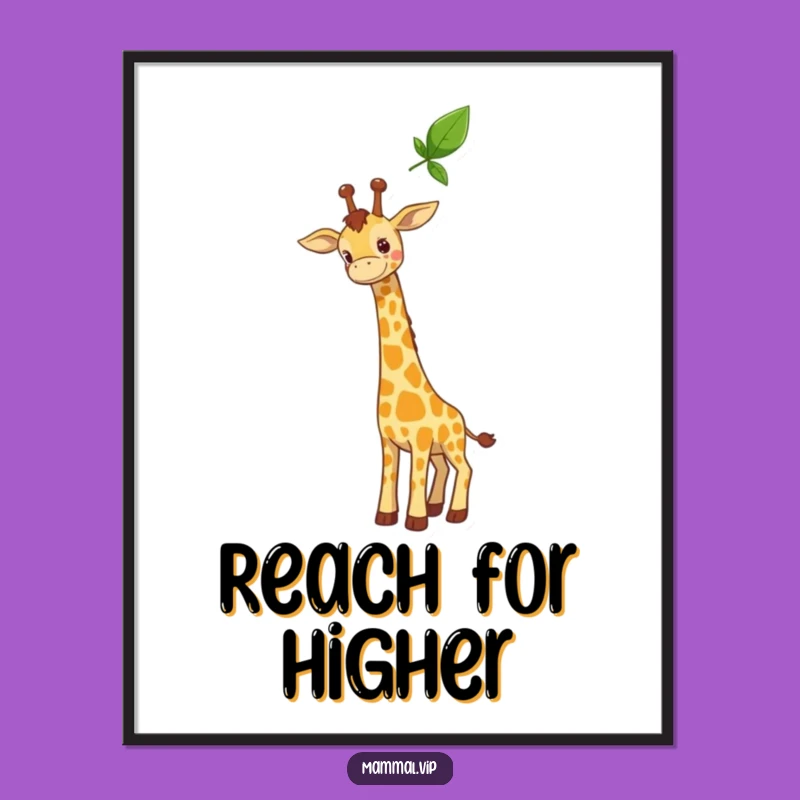 Funny Curious Giraffe Digital Art Print - Whimsical Decor for Your Walls!