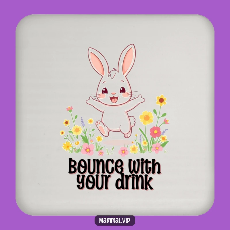 Funny Rabbit Coaster: Cheerful Protection for Your Surfaces