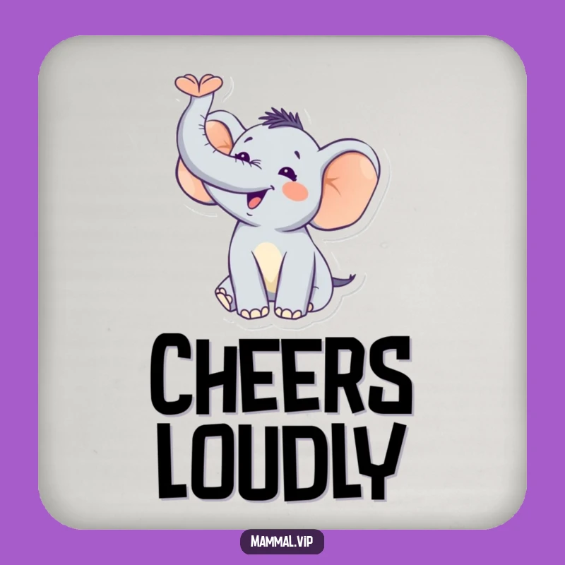 Funny Elephant Trumpet Drink Coaster: Protect Surfaces with Joy!