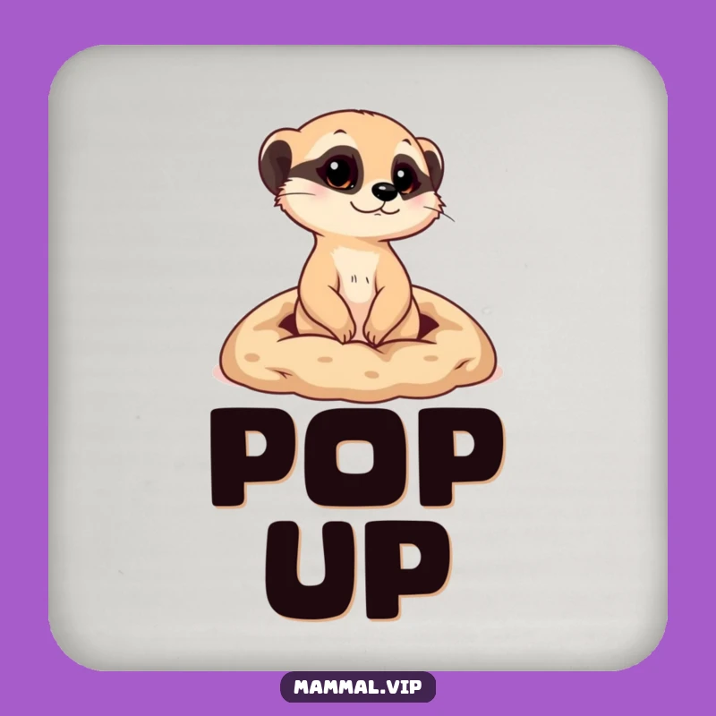 Funny Meerkat Burrow Coaster Set - Curious Table Protection