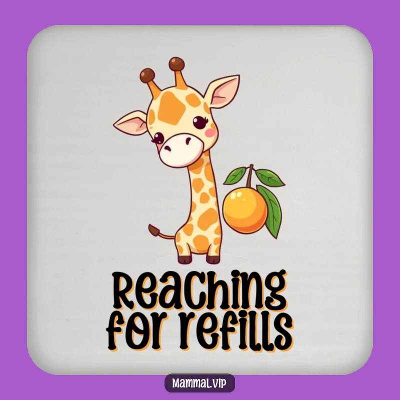 Funny Giraffe Fruit Coaster Set - Hilarious Animal Protection