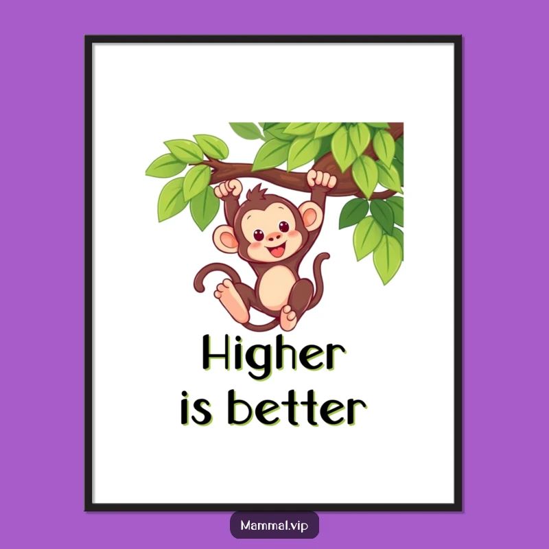 Funny Monkey Swing Poster: Bring the Jungle Fun Home!