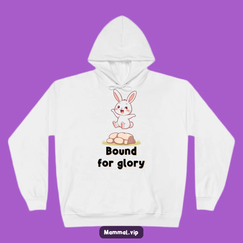 Funny Bouncing Rabbit Hoodie: Cozy & Hilarious Gift for the Energetic Go-Getter