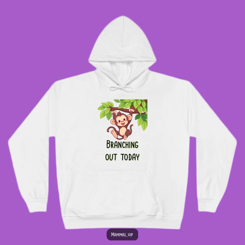 Cozy Funny Monkey Swing Hoodie: Adventure & Warmth!