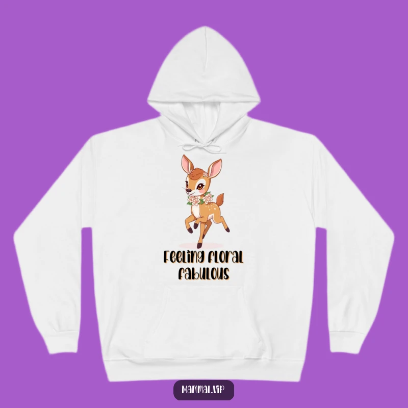 Funny Deer Fawn Garland Hoodie - Cozy Joyful Woodland Apparel Gift