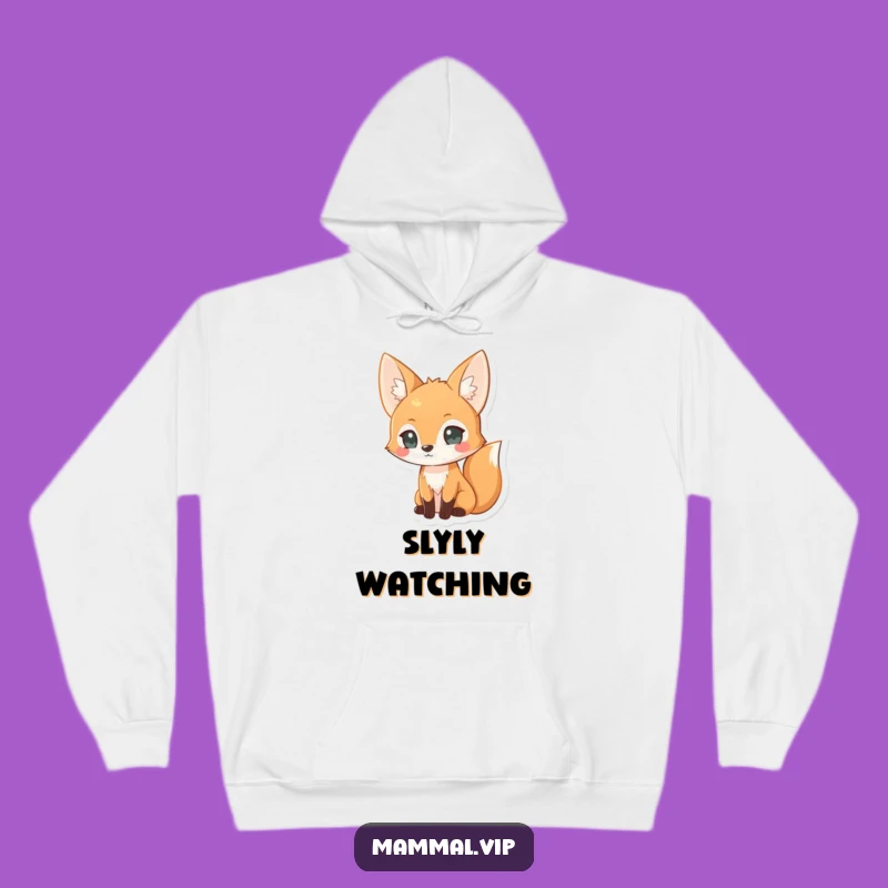 Funny Curious Fox Hoodie - Cozy Clever Animal Sweatshirt Gift