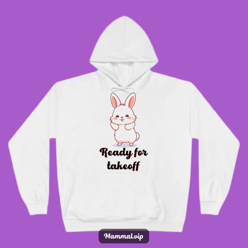 Funny Jumping Rabbit Hoodie: Cozy Humorous Gift for Active People