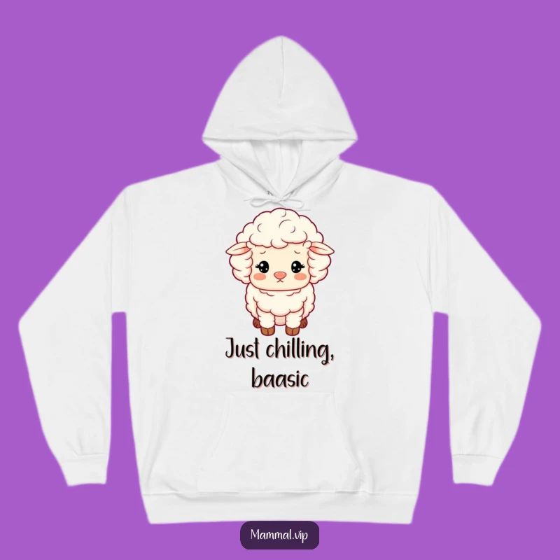 Funny Sheep Hoodie: Woolly Contented Character, Cozy Gift!