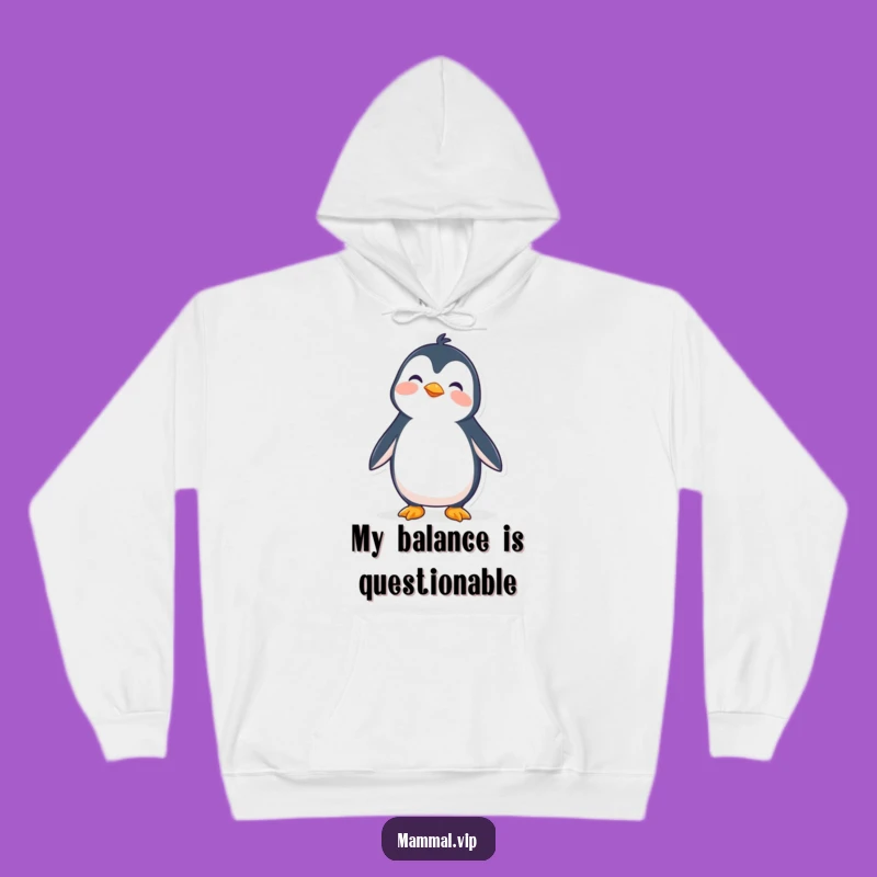 Funny Wobbly Penguin Hoodie - Cozy & Hilarious Cold-Weather Gift