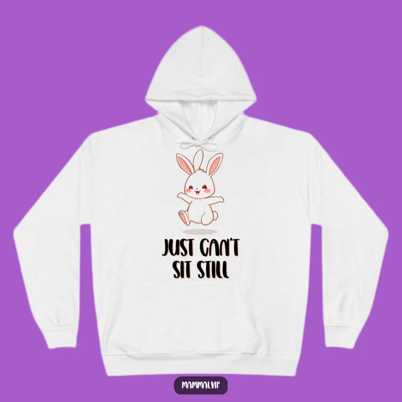 Funny Bouncing Rabbit Hoodie: Cozy & Cheerful Bunny Sweatshirt, Best Funny Gift