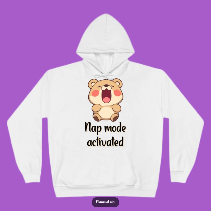 Funny Yawning Bear Hoodie - Cozy Sleepy Animal Sweatshirt Gift