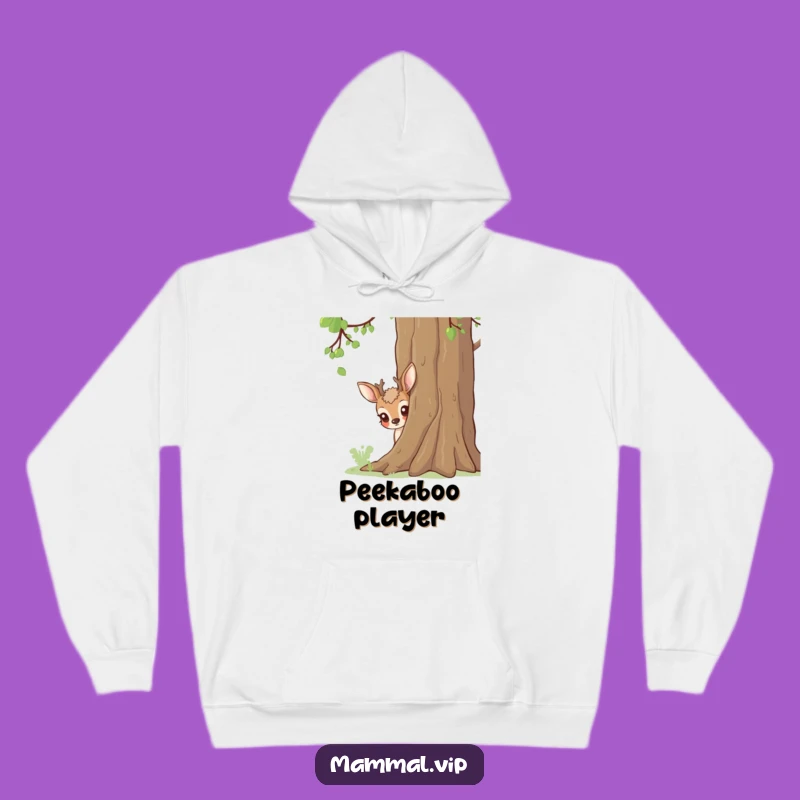 Funny Deer Peeking Hoodie: Cozy Curiosity, Perfect Nature Gift