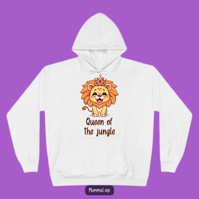 Funny Lion Tiara Hoodie - Cozy & Hilarious Regal Comfort Gift