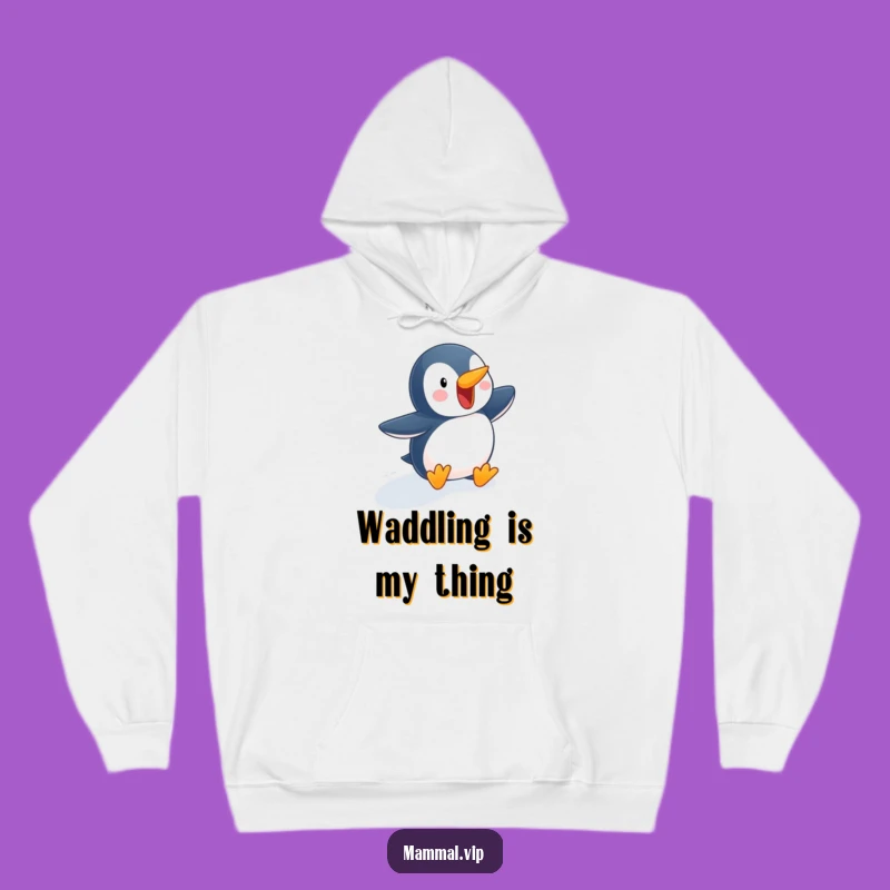 Funny Penguin Slope Hoodie - Cozy Winter Warmth and Hilarious Gift!
