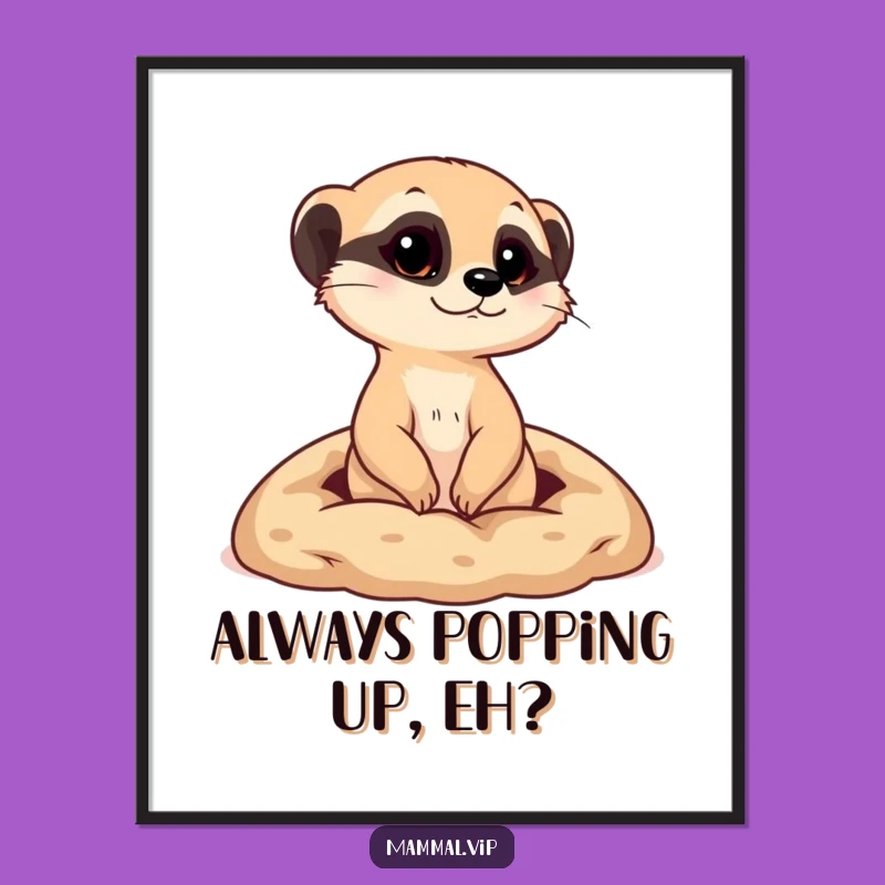 Free Printable Meerkat Wall Art: Curious Pop Funny Downloadable Decor
