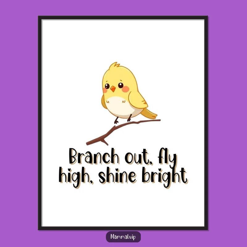 Funny Free Printable Wall Art: Bird's Balancing Act - Quirky Decor Download